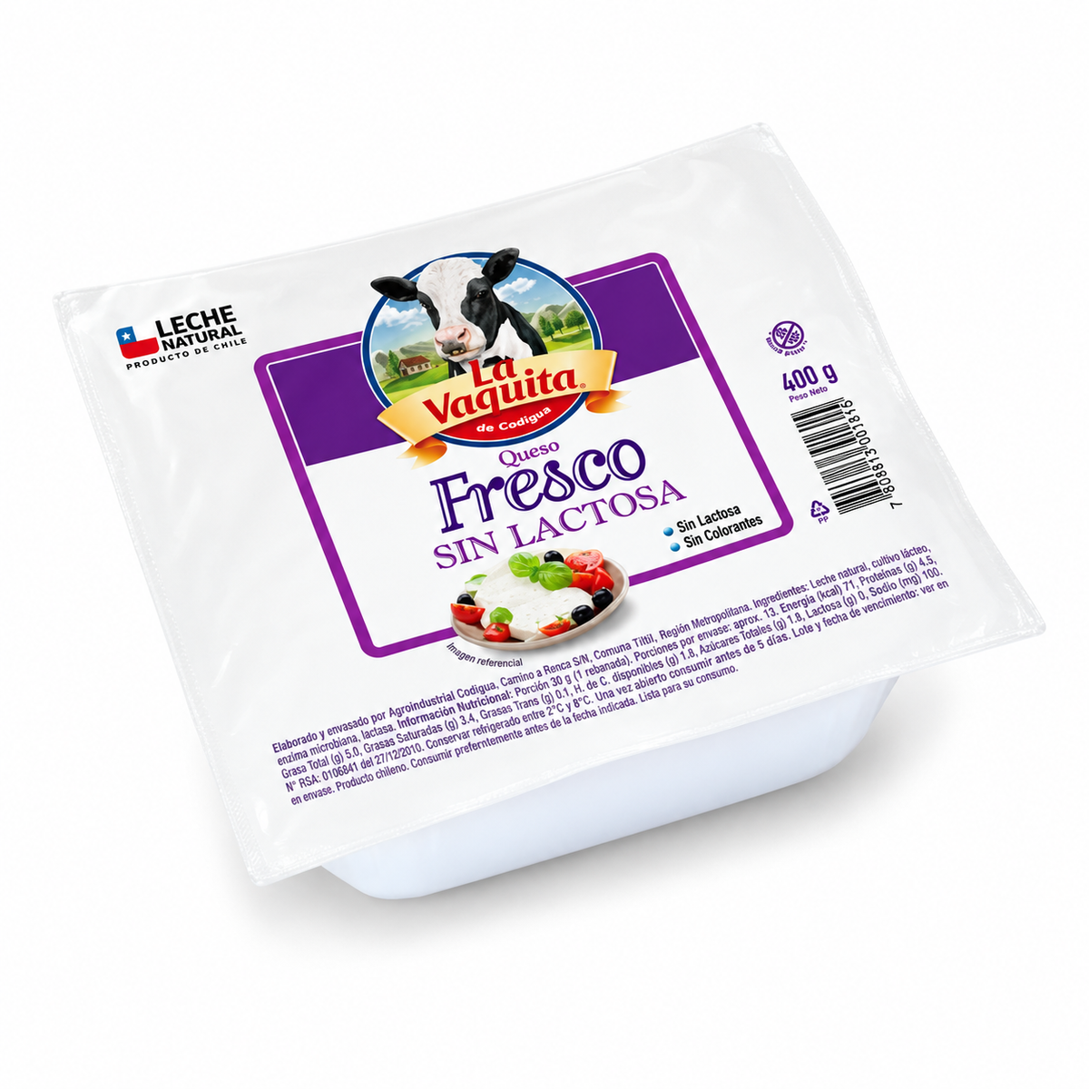 FRESCO SIN LACTOSA PAQUETE 400g VAQUITA