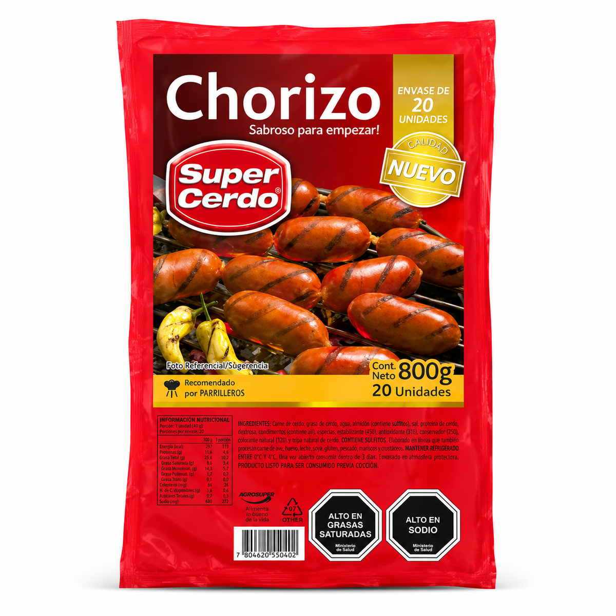LONGANIZA Y CHORIZO SUPER CERDO K