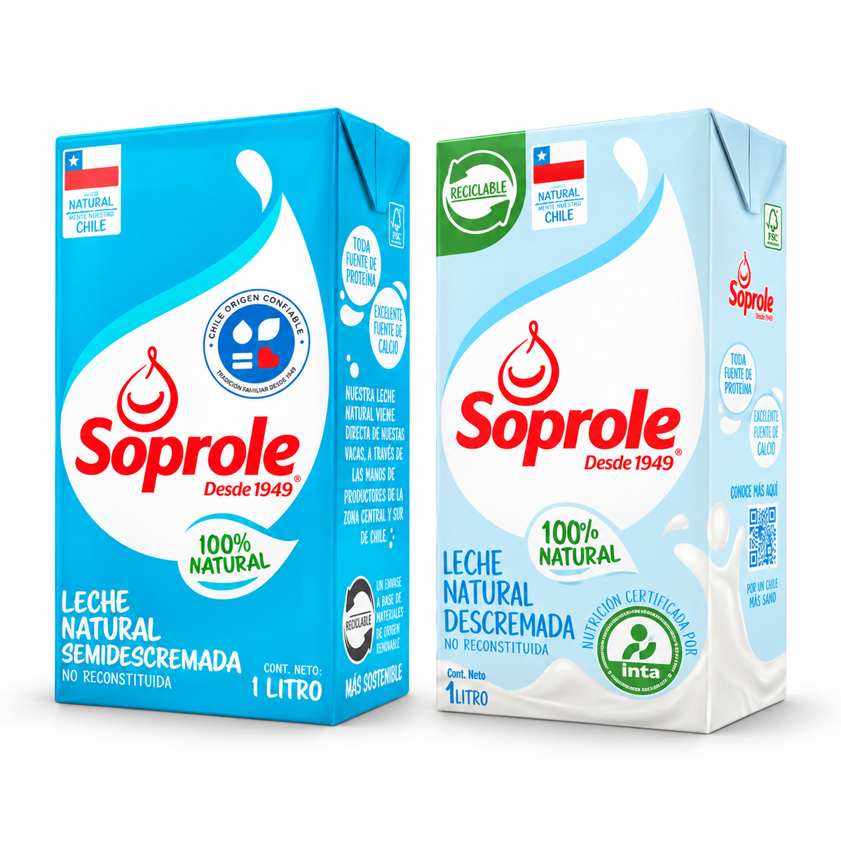 LECHE SEMI Y DESC 1 LT SOPROLE