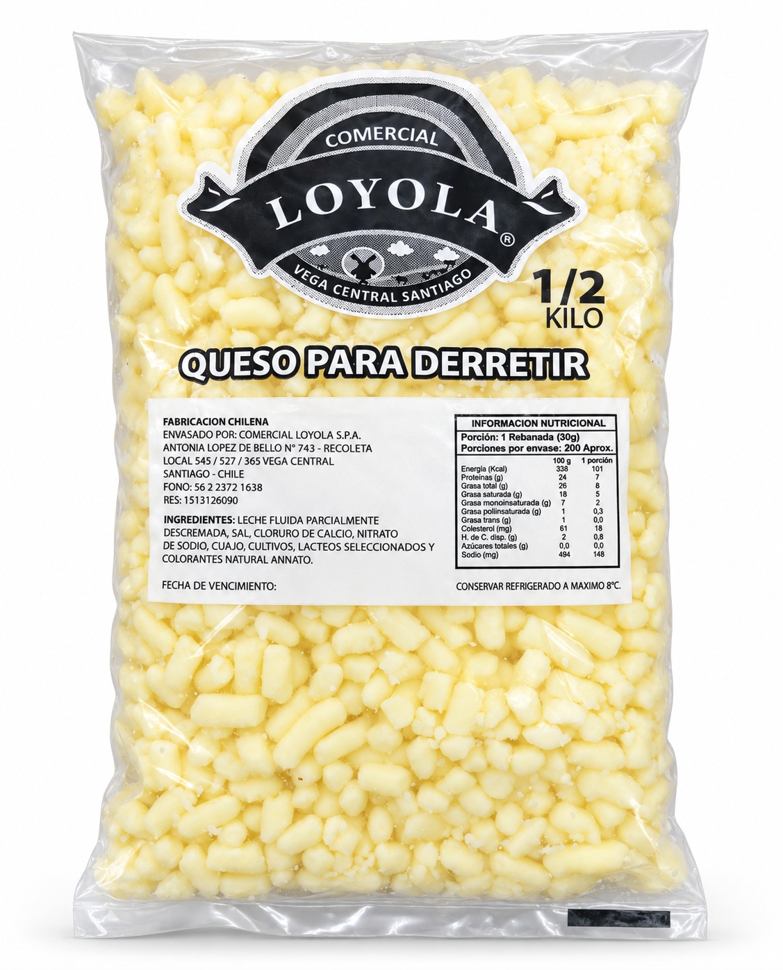QUESO GRANULADO BOLSA 1/2