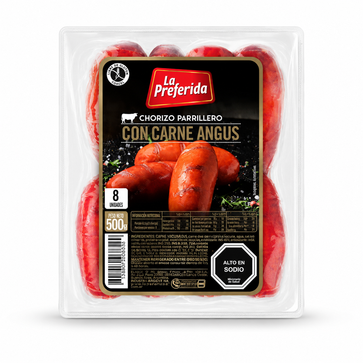 CHORIZO ANGUS LA PREFERIDA 500 GR